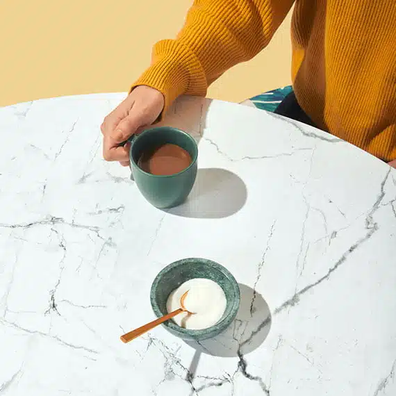 tea cup on table
